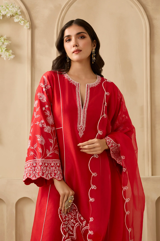 NEW BEAUTIFUL ROMAN SILK KURTA SET