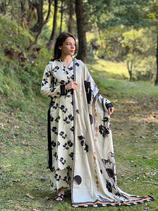 Pure Cotton Kurti Set with Pant & Mulmul Dupatta