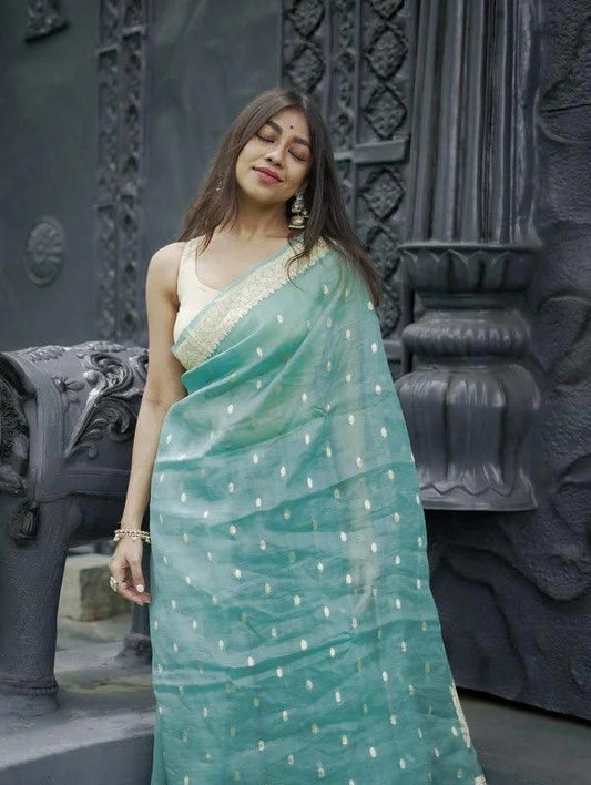 Elegant Soft Lichi Silk Saree with Jacquard Work