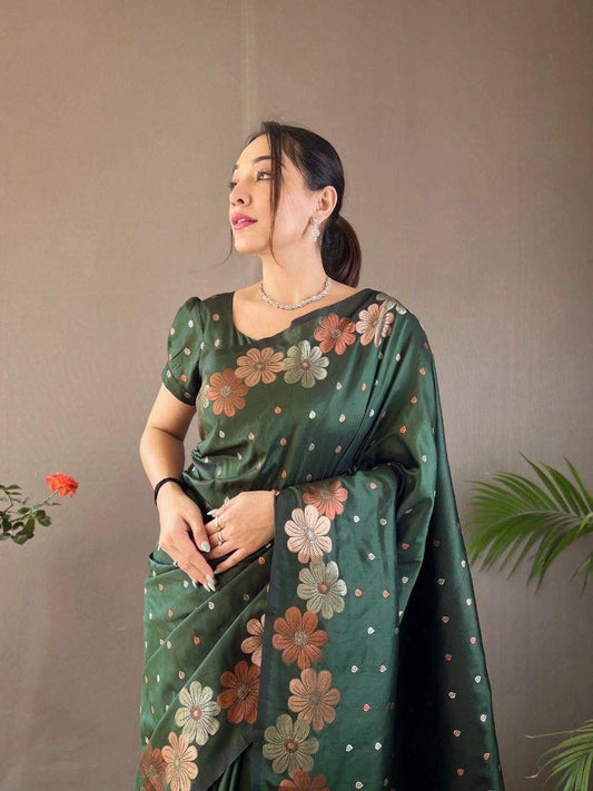 Elegant Soft Lichi Silk Saree with Jacquard Work