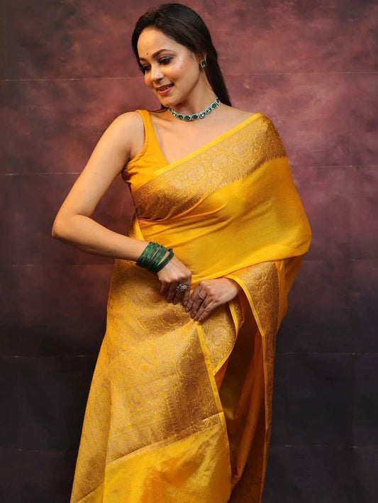Premium Soft Lichi Silk Saree with Rich Pallu