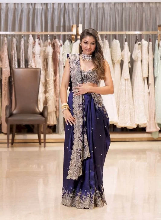 Designer Rangoli Silk Saree with Coding & Sequence Work