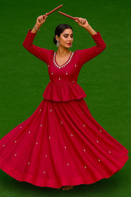 ✨Trending Kediya Lehenga Set – Real Kodi & Mirror Work❤