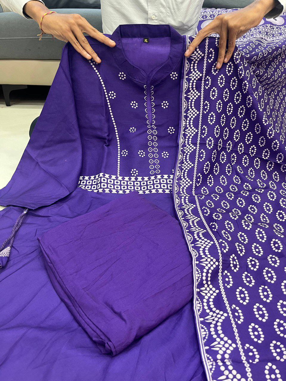 Royal Muse – Pure Muslin Silk Suit Set with Dupatta & Moti Mala (4-Piece Set) ❤🥰