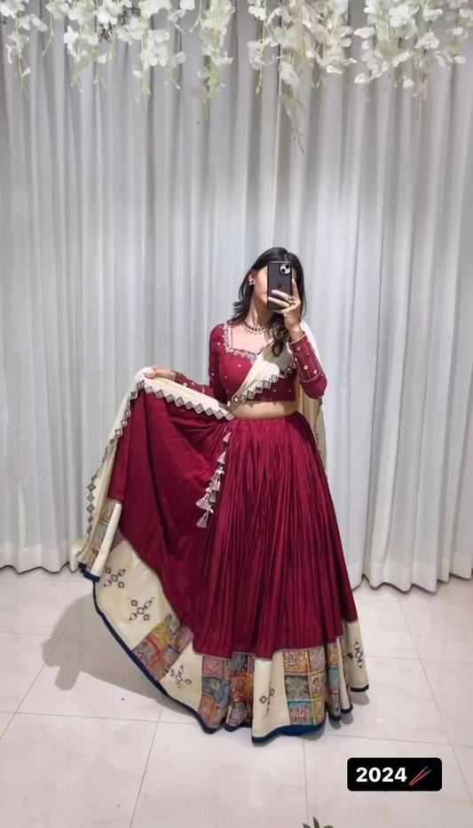 ✨ Elegant Reyon Lehenga Set with Real Mirror Work & Cutwork Dupatta 💃