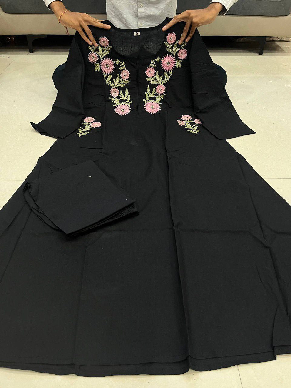 🥰Classic Charm – Pure Cotton 60×60 Suit Set with Embroidery ❤