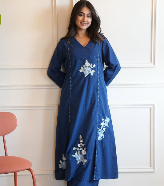 💖“Pearl Grace” – South Cotton Suit Set with Signature Moti Mala (3-Piece Ensemble)❤