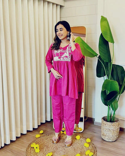 ☀️ Summer Special Cotton Embroidered Cord Set 👗