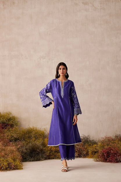 NEW BEAUTIFUL ROMAN SILK KURTA SET