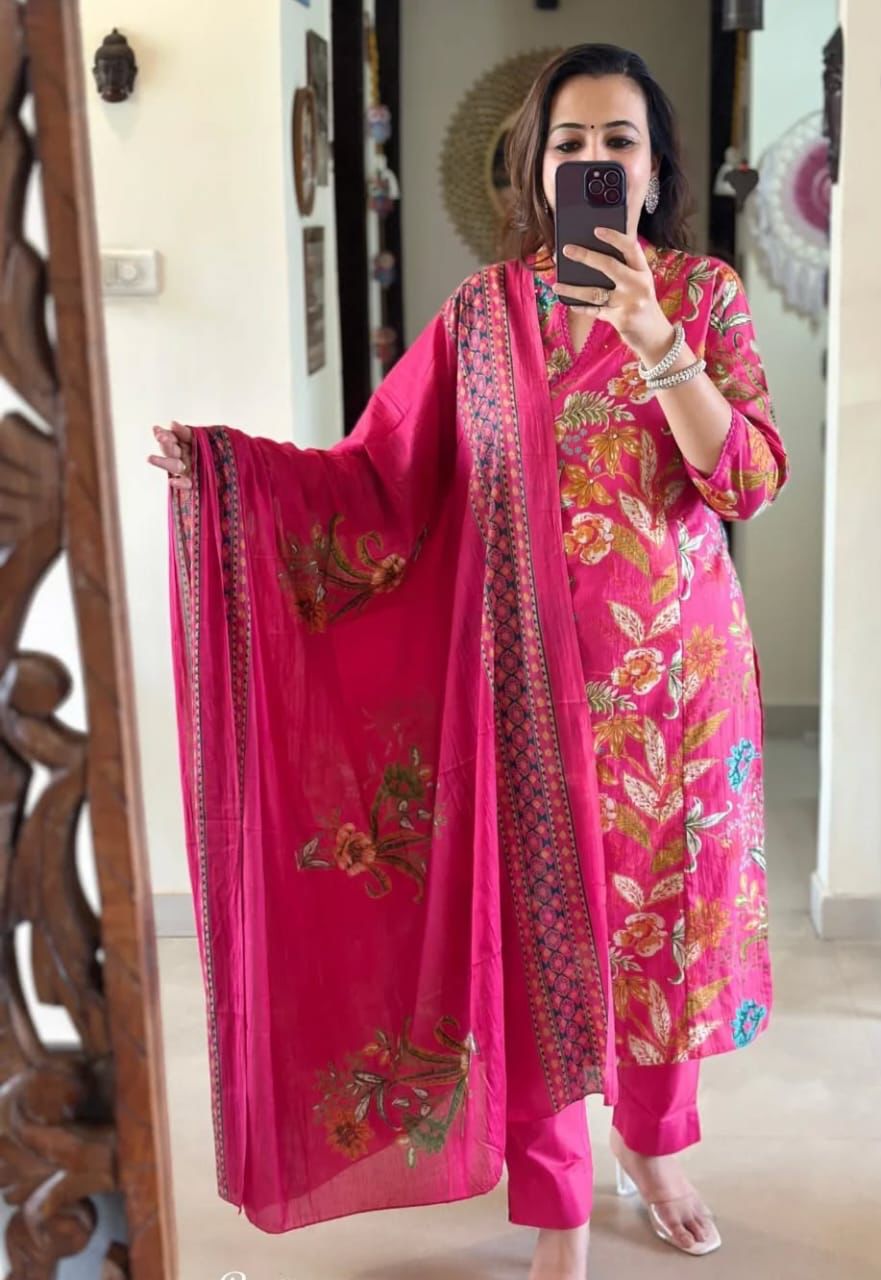 FANCY FESTIVE WEAR COTTON KURTI
