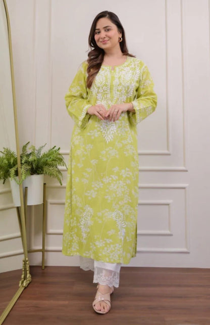 New Mul Mul Cotton Chikankari Kurtas