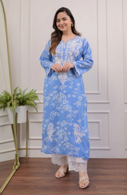 New Mul Mul Cotton Chikankari Kurtas