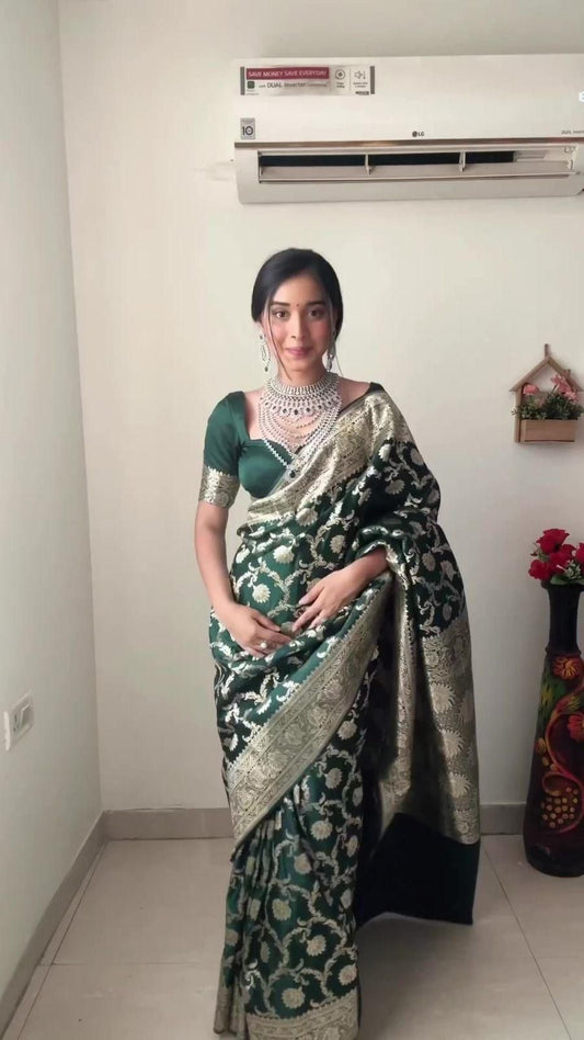 Elegant Soft Lichi Silk Saree with Jacquard Work
