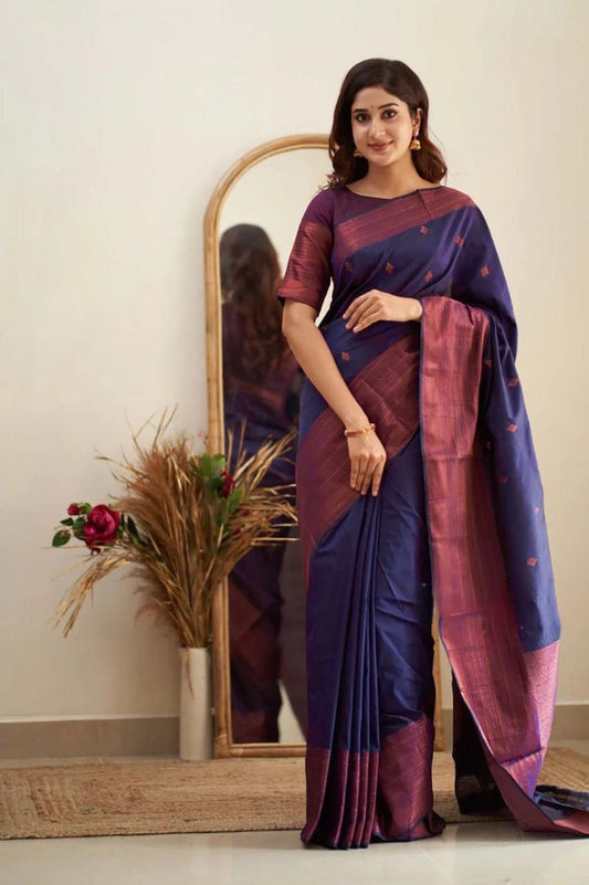 Elegant Soft Lichi Silk Saree with Jacquard Work