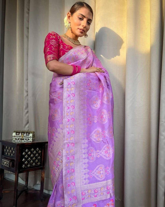 Timeless Purple Lichi Silk Drape