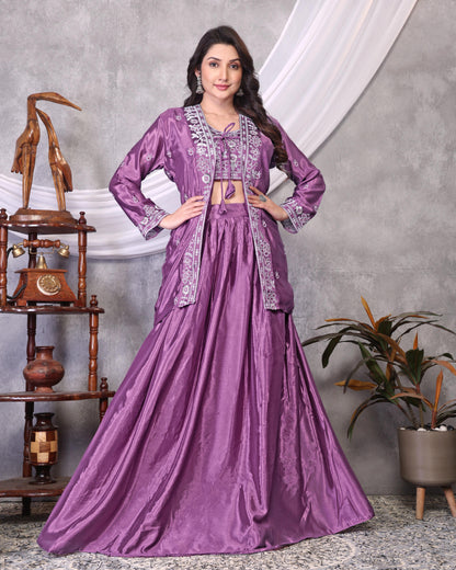 New Smooth Chinon Silk Co-ord Set
