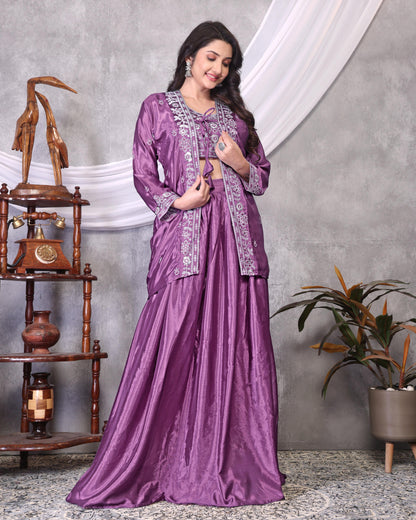 New Smooth Chinon Silk Co-ord Set