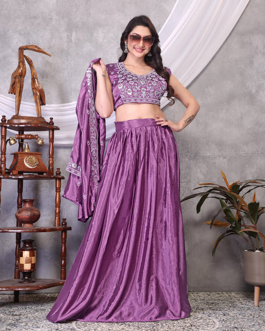 New Smooth Chinon Silk Co-ord Set
