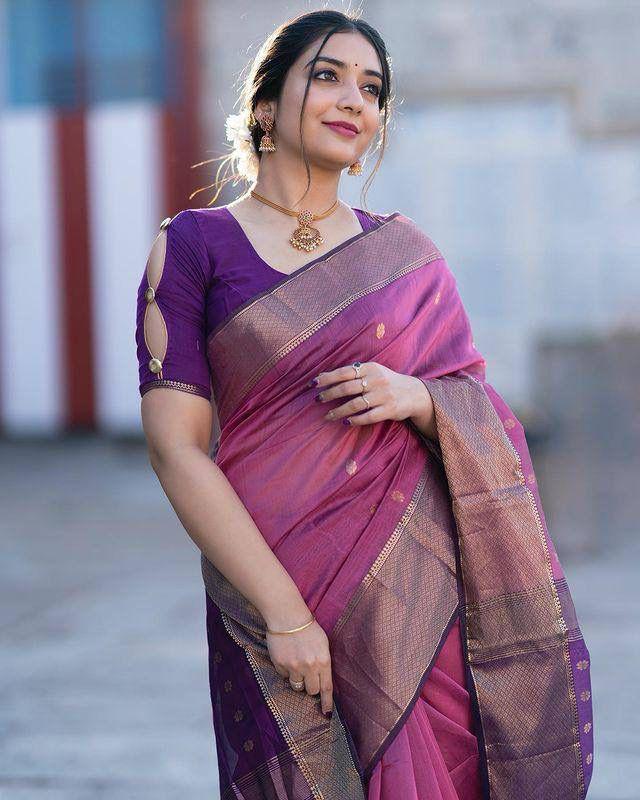 NEW BEAUTIFUL SOFT LICHI SILK SAREE
