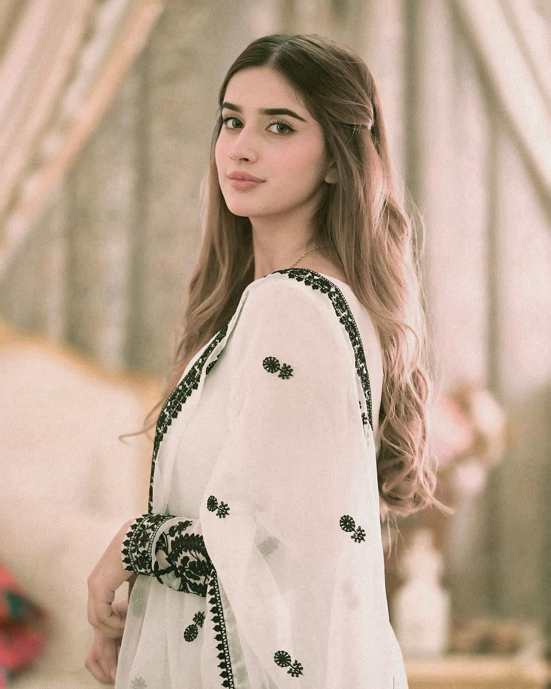 Elegant Embroidered Gown with Dupatta – Full Stitched
