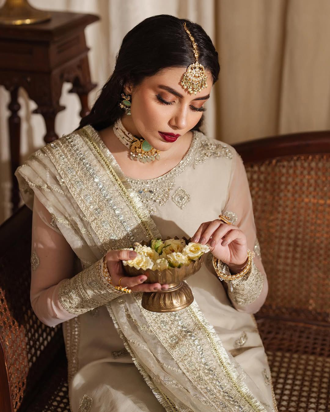 Premium Tabby Organza Embroidered Sharara Set