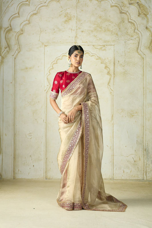 Exquisite Space Silk Saree with Designer Embroidery