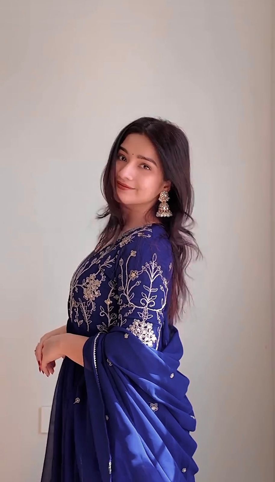 Beautiful Embroidered Gown with Dupatta Set