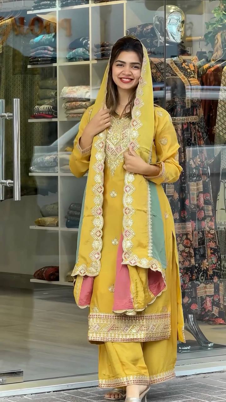 Designer Party Wear Heavy Faux Georgette Set