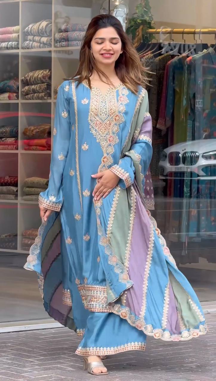 Designer Party Wear Heavy Faux Georgette Set